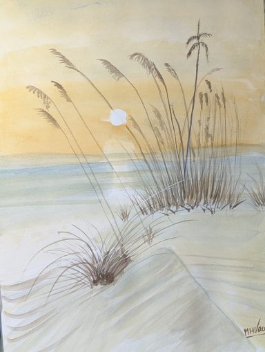 Coucher de soleil sur la dune
